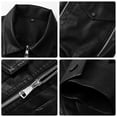 thumbnail image 5 of FYEGRE Men's Versatile Slim Fit Motorcycle Leather Jacket For And All Day Comfortable Wear Black XXXXXXXXL, 5 of 9