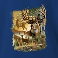 thumbnail image 3 of Wild Bobby Deers in Mountains Patriotic American Flag Hunting Animal Lover Unisex Men Tee, 3 of 6