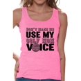 thumbnail image 1 of Awkward Styles Women's Don't Make Me Use My Golf Mom Voice Mothering Graphic Tank Tops Black Golfing, 1 of 4