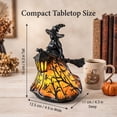 thumbnail image 3 of Avolia Halloween Witch Lamp, 5.9" Inspired Witch Hat Lamp, Gothic Spooky Witches Decor with Holding Lantern, Spooky Decorative Standing Night Light, Halloween Party Lighting Decorations Indoor, 3 of 7
