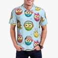 thumbnail image 1 of Fotbe Cute Cartoon Owls 3 Camiseta Polo de Golf para Hombre con Estampado – Camisa Deportiva Transpirable con Cuello Abotonado-Medium, 1 of 6