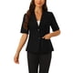 thumbnail image 1 of INSPIRAR CHIC Conjunto de Traje de 2 Piezas para Mujeres Blazer con Solapa Muesca Vestido en Capas M Negro, 1 of 6