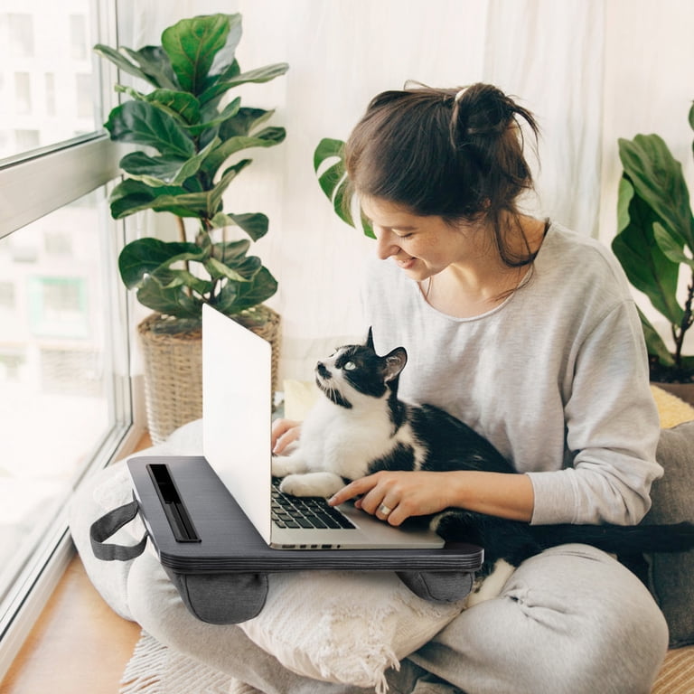 Portable Laptop Desk with Dual Cushion and Wrist Pad photo 2
