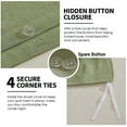 thumbnail image 3 of Simple&Opulence 100% Linen Duvet Cover Set 3pcs Natural French Basic Style Washed Flax Solid Color Breathable Soft Farmhouse Bedding with Button Closure (Sage Green, Queen), 3 of 8