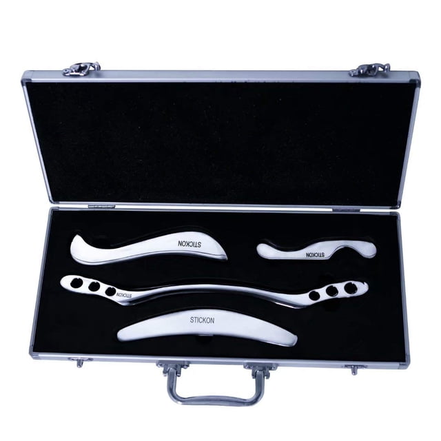 Juego de herramientas para raspar y masajear Gua Sha STICKON de acero inoxidable