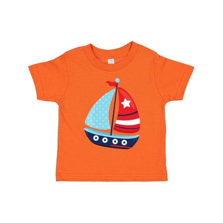 

Inktastic Sailing Boat Sailor Sailing Sails Boat Ship Gift Toddler Boy Girl T-Shirt