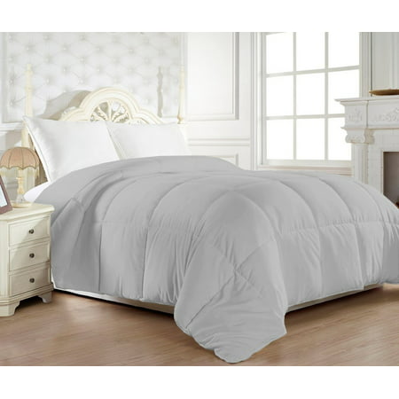 Comforter Duvet Insert Grey - Down Alternative Comforter, Hypoallergenic, Plush Siliconized Fiberfill, Box Stitched, Protects Against Dust: