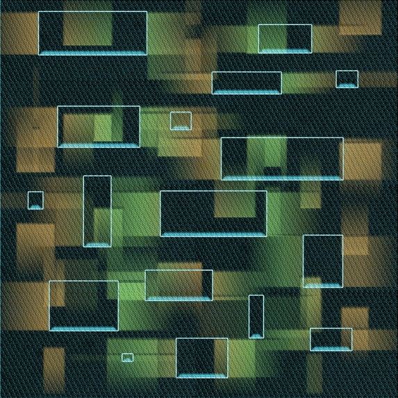 Ahgly Company Indoor Square Patterned Midnight Gray Area Rugs, 5' Square