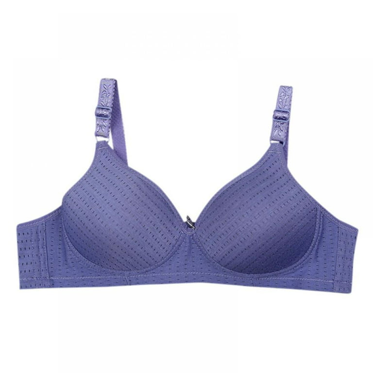 Xmarks Women's Plus Size Bra Comfort Bra Wirefree Non Padded Best for  Mother, Blue, 42/95BC 