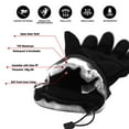 thumbnail image 4 of EvridWear Men Women Waterproof Ski Gloves, 3M Thinsulate Snowboard Winter Gloves ( 2XL, Black), 4 of 10