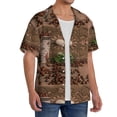thumbnail image 4 of KLL Coffee Beans Print Men's Shirt Short Sleeve Button Down Summer Cuba Beach Shirts- 3X-Large, 4 of 7