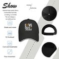 thumbnail image 6 of Glitter Baseball Hats beach svg Embroidery Dad Hat for Men Trendy Adjustable for HikingAllBlackOne Size, 6 of 6
