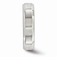 thumbnail image 3 of Solid Titanium Men's Matte Brushed Finish and Beveled 6mm Ring Comfort-Fit Band Size 8, 3 of 7