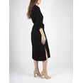 thumbnail image 4 of Vestido midi camisero negro AMAD Casual para mujer Talla M, 4 of 5