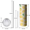 thumbnail image 5 of Lemon Coffee Tumbler with Lid Straw Rust Resistant Travel Cups Modern Tumbler 20 oz for Home Office Supplies Camping Outdoor, 5 of 7