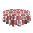 thumbnail image 5 of Christmas Round Tablecloth 60x60in(153x153cm) – Waterproof Polyester Table Cover with Full Print Design, Wrinkle Resistant & Washable for Kitchen Dining Party Decor, 5 of 6