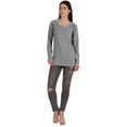 thumbnail image 5 of Inkmeso Solid Raglan Full Sleeve T-shirt For Women Scoop Neck Baseball Tee Casual Tops, 5 of 7