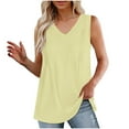 thumbnail image 2 of Taylonsss Fashion Women's Spring/Summer Solid Color Casual V-neck Sleeveless Top Tank Top, 2 of 8