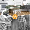 thumbnail image 5 of Daisy Floral Round Fitted Tablecloth with Elastic Edge Wood Texture Outdoor Tablecloth Waterproof Table Cover for Picnic Dinner Party Decor Fits 36"-40" Diameter Round Tables, 5 of 6