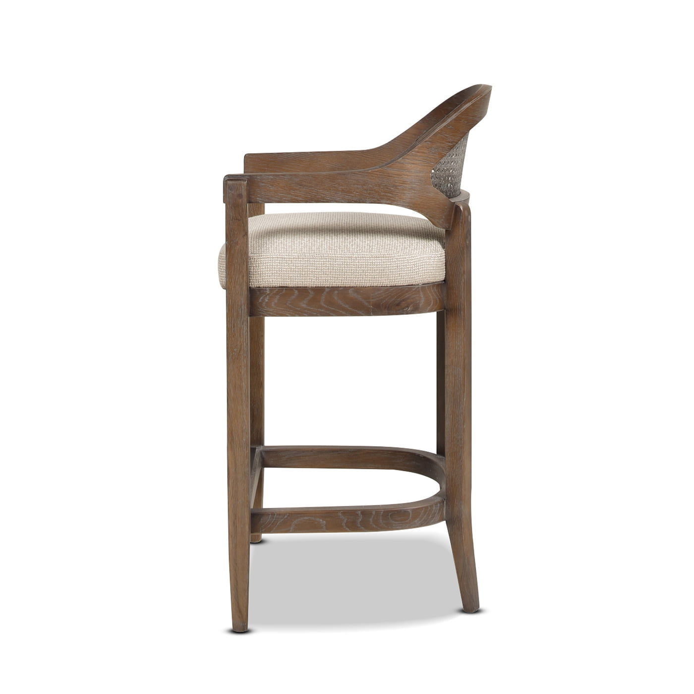 Americana 26" Cane Back Counter Height Bar Stool Taupe Beige