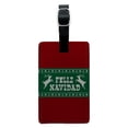 thumbnail image 1 of Feliz Navidad with Deer Merry Christmas Rectangle Leather Luggage Card Suitcase Carry-On ID Tag, 1 of 7