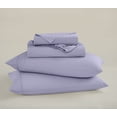 thumbnail image 3 of Brooklyn Loom Classic Cotton 200 Thread Count Solid Percale 100% Cotton Deep Pocket Lavender 4-Piece King, All Season, Adult Size, OEKO-TEX Certified, 3 of 10