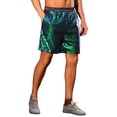 thumbnail image 4 of Pantalones cortos de lentejuelas para hombres, con cintura elástica, brillantes, para fiestas, pantalones cortos de brillo 36 Verde, 4 of 6