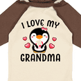 thumbnail image 4 of Inktastic I Love My Grandma with Cute Penguin and Hearts Girls Long Sleeve Baby Bodysuit, 4 of 5