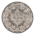 thumbnail image 3 of Unique Loom Outdoor Traditional Collection Area Rug - Valeria (3' 1" Round Charcoal/Natural), 3 of 7