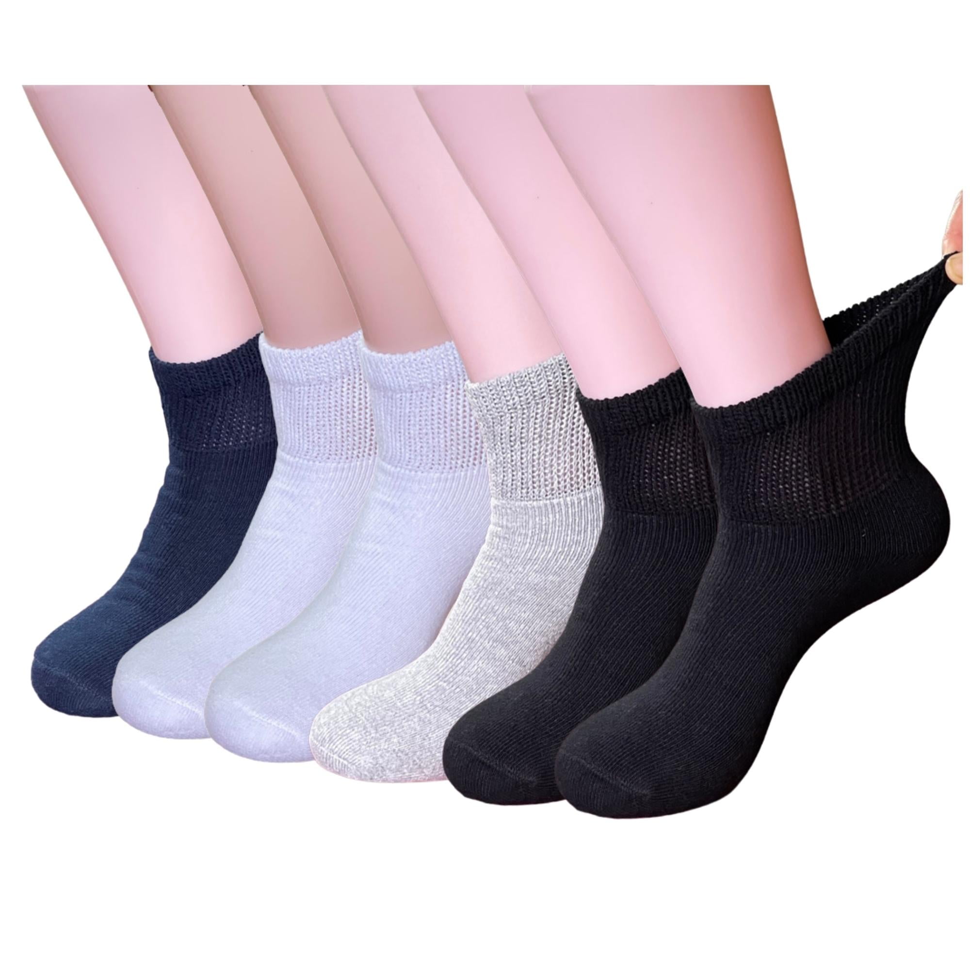 Fancy Pix Diabetic Socks Women&Men-6 Pairs Colorful Cotton Ankle Non ...