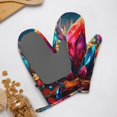 thumbnail image 4 of Cauagu Colorful Stone World Print Oven Mitts 2 Piece Set,BBQ Gloves Grilling Gloves Kitchen Silicone Oven Gloves Heat Resistant Oven Mitts for Barbecue Cooking & Baking, 4 of 6