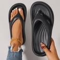 thumbnail image 6 of hoksml Women's Thick Sole Flip Flops, Cushioned Non-Slip Slides for Beach and Casual Wear, 6 of 9