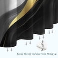 thumbnail image 6 of Black Marble Gold Line Pattern Shower Curtain 36"x72" ,Bathroom Decorative Shower Curtains Set with 12 Hooks,Modern Waterproof Washable Shower Curtain, 6 of 6