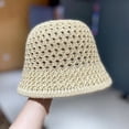 thumbnail image 2 of Bucket Hats For Woman Wide Brim Floppy Summer Hats For Women Beach Straw Hats Dome Weave Bucket Hat Femme Shade Hat Women Caps, 2 of 4