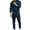 Navy, variant on Cotton Mens Sets Jackets Sweatpants Jogger Full Zip Hooded Solid Color Tracksuits Men's Suits L