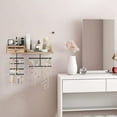 thumbnail image 5 of Jewelry Organizer Hanging Wall Mounted Jewelry Holder with Rustic Wood Drawer & Large Capacity Storage Shelf Rack Display for Earrings Rings Necklaces Bracelet, 5 of 17