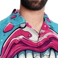 thumbnail image 5 of Tiny teeth Men's Short Sleeve Poplin Shirt, Casual Printed Button Down, Summer Beach Hawaiian Shirts, Unisex, 5 of 6
