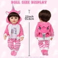 thumbnail image 2 of AmaMary 22-23 inch Pink Unicorn 4-Piece Cotton Doll Clothes Set with Socks, Pants, Jacket & Top, Magical Pretend Play, Birthday, Christmas, Dress-Up Party for Kids, 2 of 5