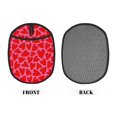 thumbnail image 2 of Pofeuu Love Heart Print Silicone Pot Mat Mitten With Hanging Loop Heat Resistant Oven Mitts Non-Slip Bbq Baking Smoking Potholders, 2 of 7