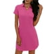thumbnail image 1 of Vestido de Camiseta de Manga Corta para las Mujeres Vestido de Camiseta Suelta Casual, Cambio Sólido con Cuello Y Bolsillo para Primavera Verano, 1 of 5