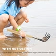 thumbnail image 2 of KAKOWELY Stainless Steel Rake with Wood Handle Clam Dragging 1Set 15x4In, 2 of 8