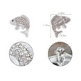 thumbnail image 3 of Japanese Koi Fish Carp Golden Tone Enamel Crystal Rhinestone Ocean Animal Lapel Pin Brooch, 3 of 4
