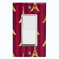 thumbnail image 1 of Metal Light Switch Plate Cover Elegant Woman Rhombus Burgundy Damask DAM084, 1 of 13