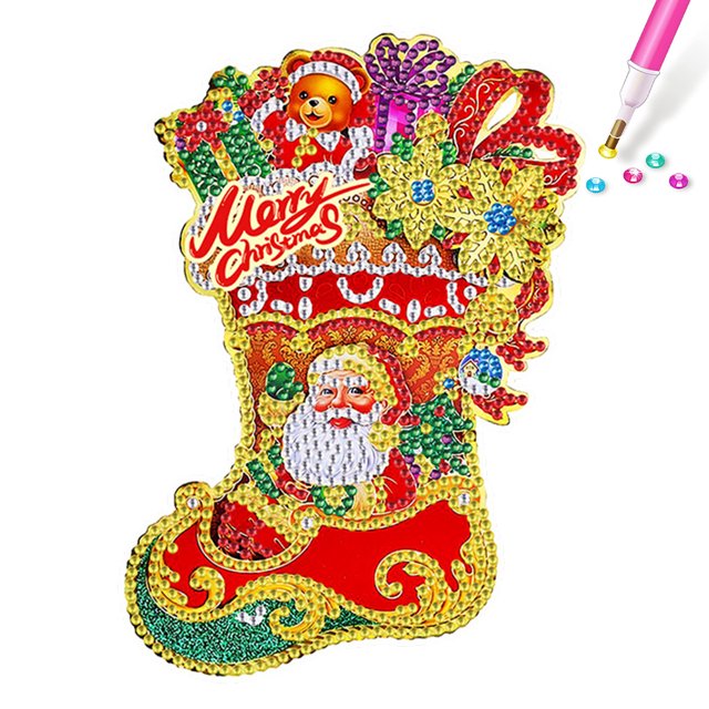(BT084) Pegatinas Decorativas Diamantes Punto DIY Pegatinas Decorativas Creativas Navidad para Pared Pegatinas Vidrio