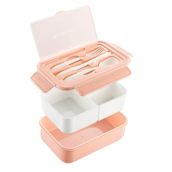 BSJJY Food Prep Containers Plastic Lunch Box Fresh-keeping Box Microwave Oven Heating Sealed Thermal Insulation Bento Box Lunch Box With Tableware Lunch Box Containers