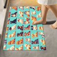 thumbnail image 6 of Toilet Rug U-Shaped Bathroom Rugs Non-Slip Soft Plush Machine Washable Contour Bath Mat Pixel Style Dogs 24x20, 6 of 9