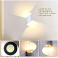 thumbnail image 2 of Aplique LED de pared para exterior de 10 W, IP66, resistente al agua, moderno aplique de aluminio para exteriores, ideal para patio, jardín, terraza, cerca de la pared, patio, villa, pasillo, blanco c, 2 of 5