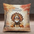 thumbnail image 2 of Happy Thanksgiving Old English Sheepdog Turkey Costume Pumpkins Autumn Leaves Pillowcase Double Sided Dog Lover Pillow Case Covers - 130144, 2 of 3
