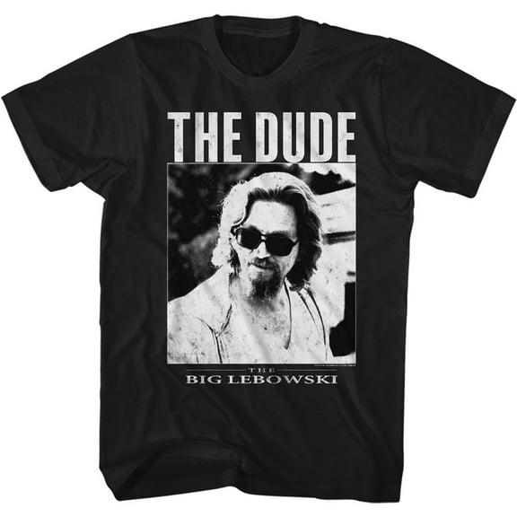The Big Lebowski The Dude Black Adult T-Shirt