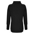 thumbnail image 3 of Gibobby Sueteres Para Mujeres Calientitos Suéter de cuello casual de moda para mujer con de punto con hombros(Negro,G), 3 of 4